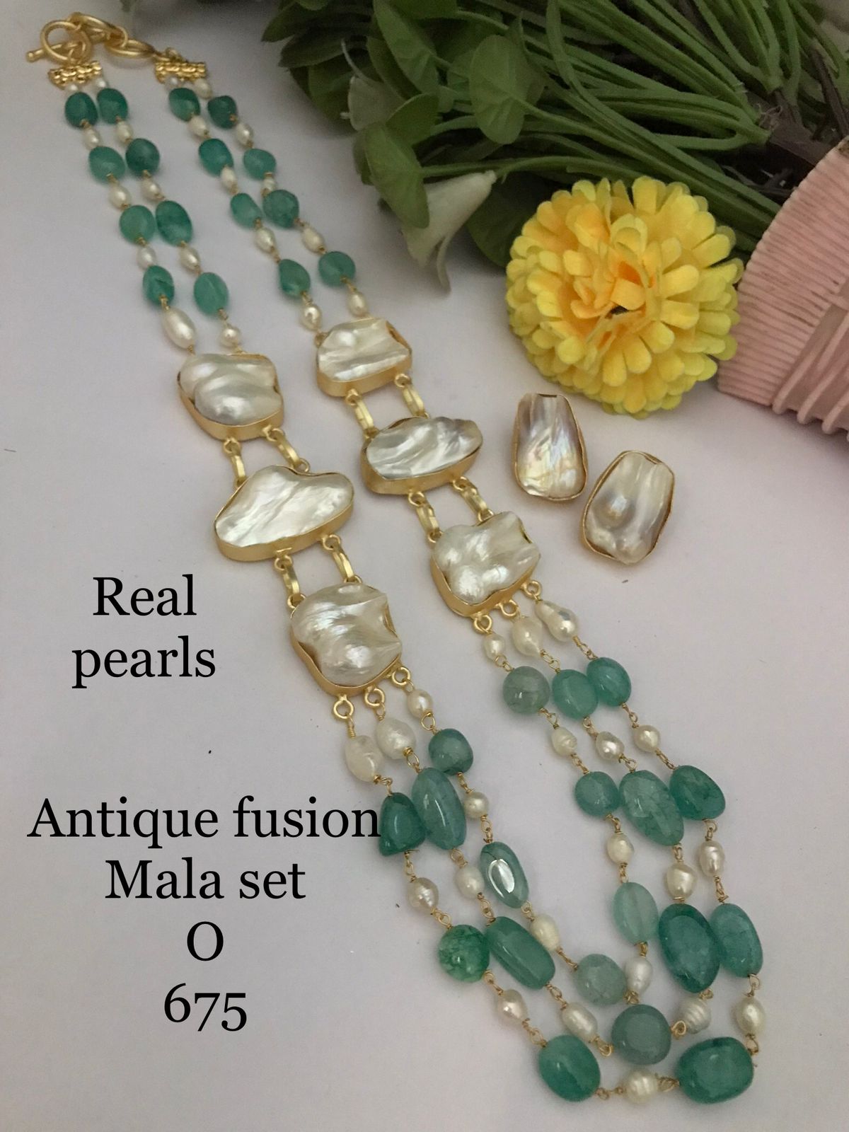 Antique fusion Mala set