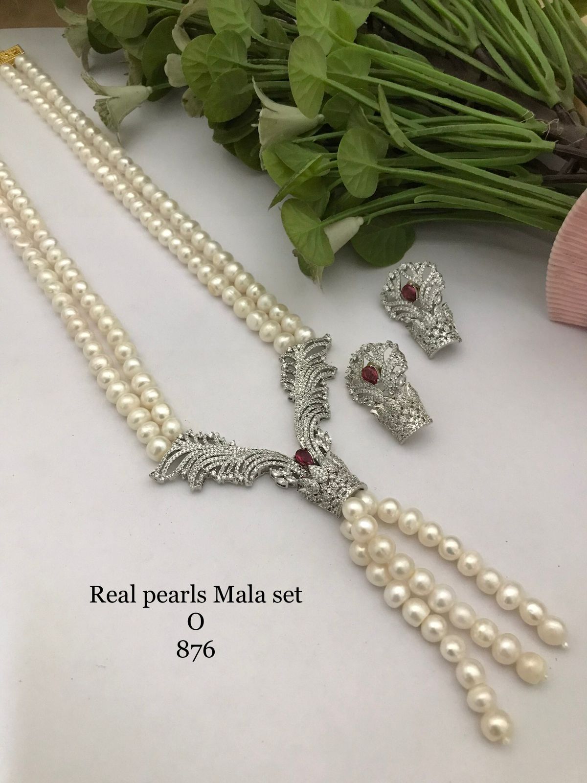Real pearls Mala set